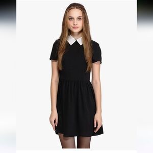 NWT Sunfaynis Peter Pan Collar Dress L Wednesday Adams Family Costume Gothic #15